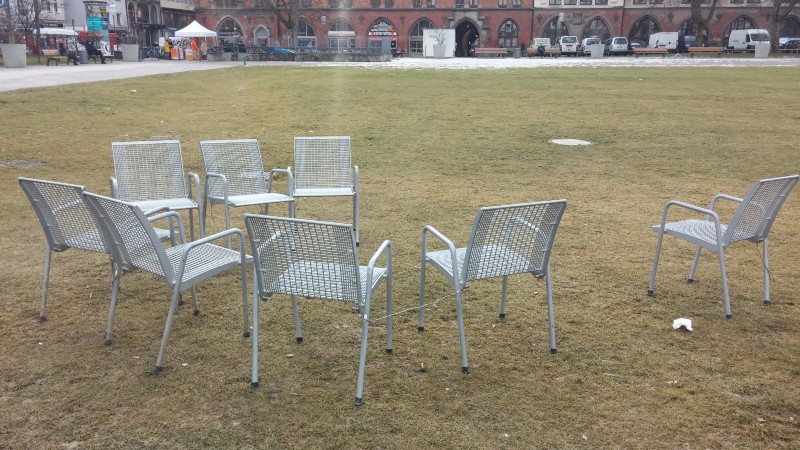 Some empty chairs in Munich