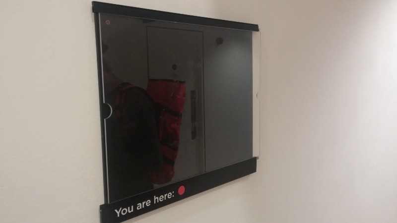 A You Are Here sign at Goldsmiths