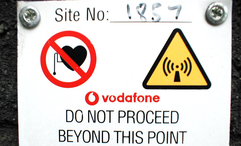 Vodafone tower, on a car park roof in central London