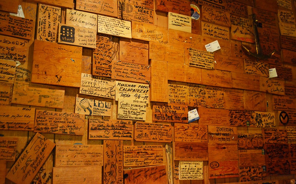 The wall of a fish restaurant in Gothenburg