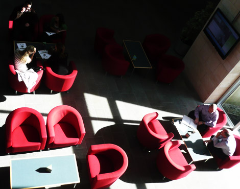 Some seating at Wessex Water's HQ, Bath